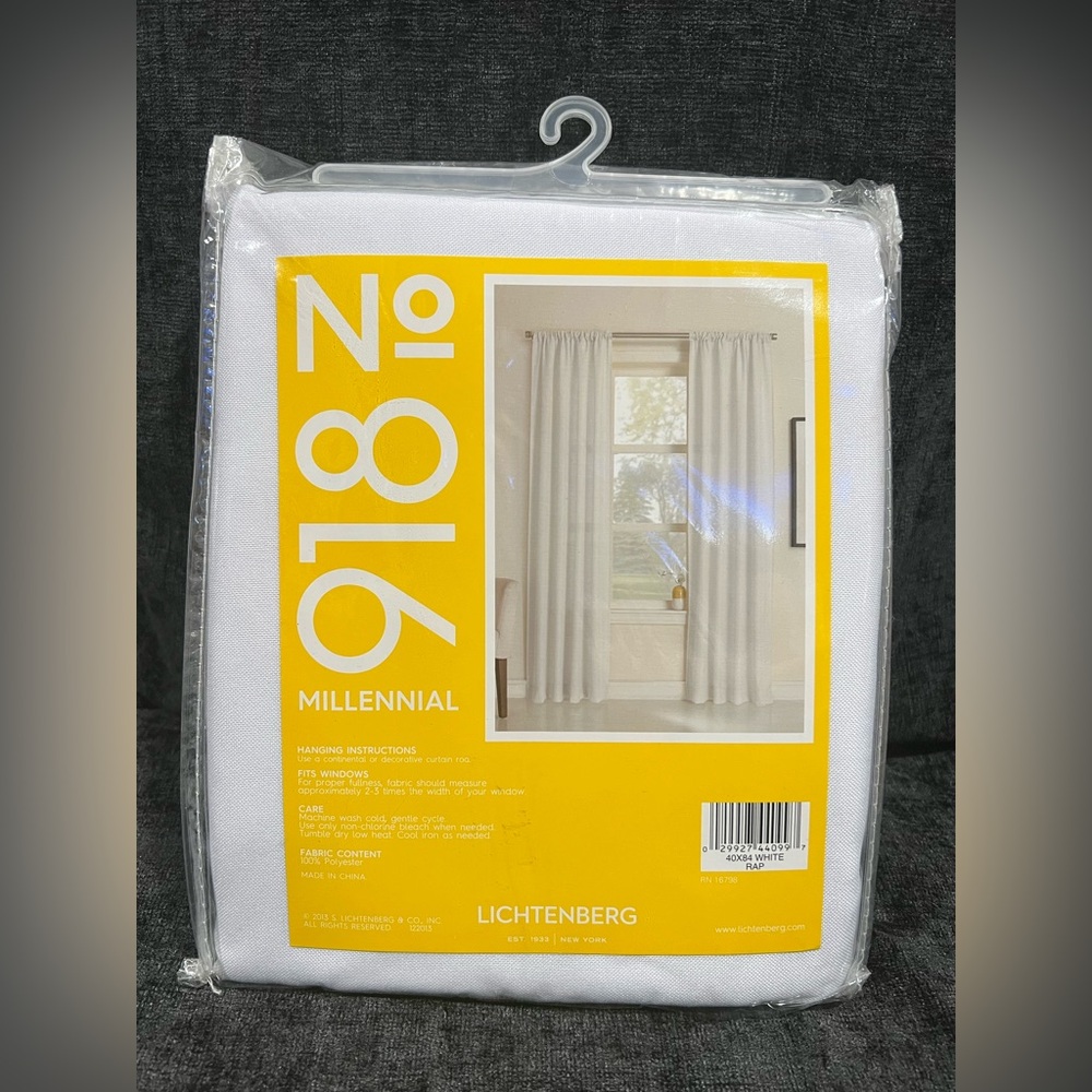 Lichtenberg No918 White Millennial Curtain 1 Panel